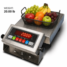 Prime Scales 9"x9" Bench Scale 20lb x 0.005 lb Stainless Steel Washdown NEW