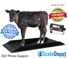 PS-4KCS-L 96" x 30' x 4" 4000lbs x 0.5lbs Livestock / Animal / Cattle  Alleyway Scale