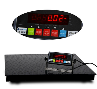 Prime Scales 24" x  24"  ( 2' x 2') 1000x0.02lb High Definition Floor Scale with PS-IN202 Indicator