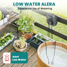 RAINPOINT Solar Drip Irrigation System Outdoor Automatic Plant Waterer Outdoor For 15 Pots - 15s-30mins DIY Plant Watering System With Rain Delay - 2600mAh Anti-Siphon Plant Watering Devices