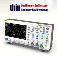FNIRSI-1014D Portable 7 Inch TFT LCD Display Screen Two In One Dual Channel Input Signal Generator Desktop Oscilloscope Capture Output Signal Function 100MHz* 2 Ana-log Bandwidth 1GSa/s Sampling Rate 1GB Storage Space Multifunction Oscilloscope