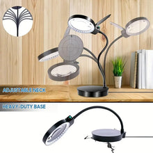 1pc Hands-Free Magnifying Glass with Light and Stand - Perfect for Reading, Crafts, and Repairs - 10x Magnification
