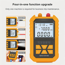 4 In 1 Optical Power Meter Network Cable Tester, Fiber Tester, 20km VFL, Visual Fault Locator Fiber Optic Tester OPM Red Light Pen Mini Optical Fiber Pen (20km VFL, Li-Battery, Include FC To LC Adapter)