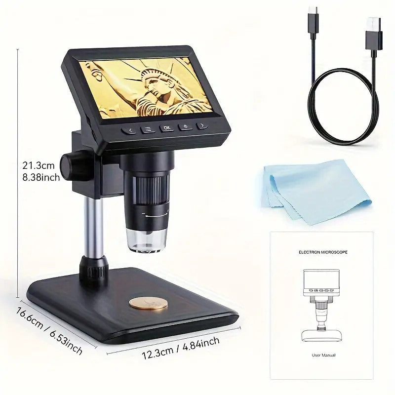 Digital Microscope 8LED 1000X Real Shot Rendering Computer Microscop E