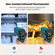 Tilswall Infrared Thermometer (Not for Human), Non-Contact Temperature Gun with Color LCD Display, High/Low Temp Alarm, Digital Laser Thermometer Gun for Cooking, Freezer, Industry