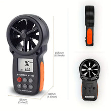 BTMETER BT-100 Handheld Anemometer, Digital Wind Speed CFM Meter Gauge Air Flow Velocity Tester For HVAC Shooting Drone, Wind Chill, Wind Temperature