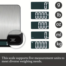 Food Scale, 10kg/22lb Digital Kitchen Scale Weight Grams And Ounces For Baking Cooking Coffee Package Postage, 6 Units With Tare Function, LCD Display, Easy Clean Stainless Steel