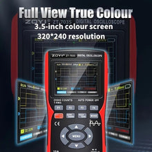 3 in1 handheld oscilloscope multimeter with built-in battery rechargeable dual channel 50MHz