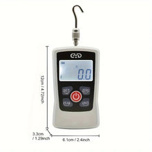 GYD Digital Force Gauge with Multiple Attachments - Battery Powered, Plastic & Metal Construction, No Battery Included - Ideal for Construction, Mechanic & Manufacturing Applications - White