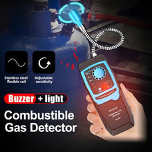 Aicevoos Digital Display Combustible Gas Leak Detector Flammable Gas Natural Gas Tester Methane Sound Light Alarm Meter