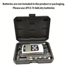 GYD Digital Force Gauge with Multiple Attachments - Battery Powered, Plastic & Metal Construction, No Battery Included - Ideal for Construction, Mechanic & Manufacturing Applications - White