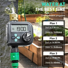 RAINPOINT Sprinkler Timer Hose Timer Brass Inlet, Water Timer Automatic Irrigation Timer System, 3 Independent Programs Can Be Set Up Simultaneously, 1 Outlet Digital Warering Timer for Garden, Yard