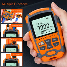 Handheld Optical Power Meter Multifunctional Optical Fiber Cable Tester with LED Light 30MW