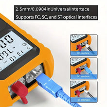 4 In 1 Optical Power Meter Network Cable Tester, Fiber Tester, 20km VFL, Visual Fault Locator Fiber Optic Tester OPM Red Light Pen Mini Optical Fiber Pen (20km VFL, Li-Battery, Include FC To LC Adapter)