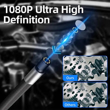 Endoscope Camera With Light, Two-Way Articulating Borescope, IP67 Waterproof Sewer Camera, Borescope Camera With Light, 1080 HD Endoscope, 5.0 Ft Semi-Rigid Cable Endoscope, Gadgets For Men