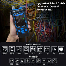 NOYAFA NF-8508 Network Cable Tester with Optical Power Meter VFL, RJ11 RJ45/PoE Tester/CAT5 CAT6/length Measurement, Telephone line Trace Meter with Headset, Network Tools