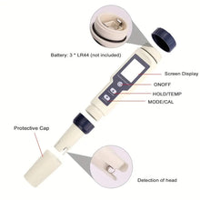 5 In 1 Digital Water Quality Detector PH/EC/TDS/Salinity/Temperature Testing Meter Multi-Function Water Quality Tester Monitor