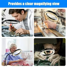 1pc 10x Magnifying Glass Lamp with Clamp - 3 Color Modes and 10 Brightness Levels - Perfect for Close Work, Reading, DIY Crafts, and Repairs