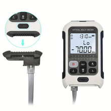 Optical Fiber Power Meter White Multifunctional High Accuracy Fiber Optic Tester for Communication Engineering Low Battery Consumption for Communication Engineering Maintenance