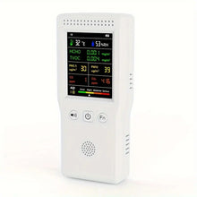 9-in-1 Air Quality Detector with Rechargeable Lithium Polymer Battery, USB Charging, ABS Resin, Multifunctional Digital Air Quality Monitor, Temperature Humidity Display – 0.1 Measurement Accuracy
