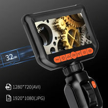 Endoscope Camera With Light, Two-Way Articulating Borescope, IP67 Waterproof Sewer Camera, Borescope Camera With Light, 1080 HD Endoscope, 5.0 Ft Semi-Rigid Cable Endoscope, Gadgets For Men