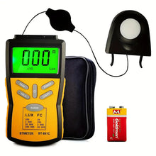 BTMETER Digital Illuminance Light Meter BT-881C, Lumen/FC Photometer, Luxmeter Sensor Measure 0.1-200000 Lux (0.01-20000FC) Lights, Bright Tester For Photography, Plant, Foot Candle