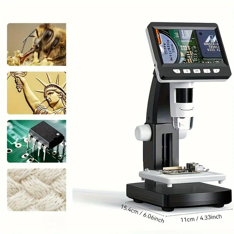 HD Digital Microscope 8LED 1000X Real Shot Rendering Computer Microsco