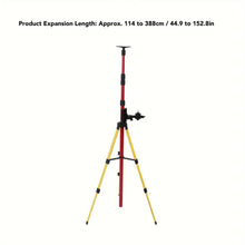 114 to 388mm Level Support Pole Stainless Steel Multifunctional Telescoping Level Support Rod with Adjustable Base 5/8in 1/4in