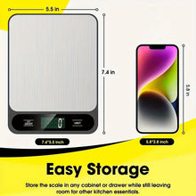 Food Scale, 10kg/22lb Digital Kitchen Scale Weight Grams And Ounces For Baking Cooking Coffee Package Postage, 6 Units With Tare Function, LCD Display, Easy Clean Stainless Steel