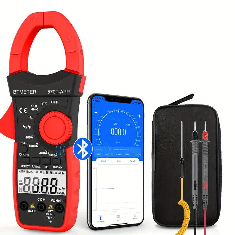 BTMETER AC/DC 1000A Clamp Multimeter, 4000 Counts Digital Clamp-on Met
