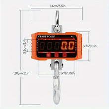 1500kg Digital LCD Display Crane Scale High Load Portable Electronic Heavy Duty Weight Hook Crane with 3 Units Conversion Function