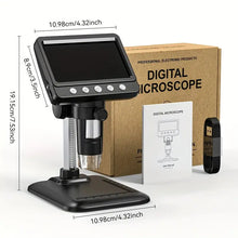 1000X 4.3inches HD Digital Microscope Real Shot Rendering Computer Microscope Electron Biological Microscope