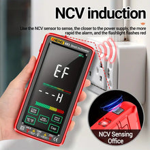 ouch Screen Professional Multimeter, Digital Multimeter Tester, Automatic Range TRMS 6000 Counting Voltmeter, Intelligent Charging Meter, Measuring AC/DC Current, NCV, Voltage, Ohms, Amplifier, Resistance, Diode, Counting, Capacitance, Temperature
