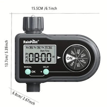 RAINPOINT Sprinkler Timer, Hose Timer with 3 Individual Programs, Water Timer for Garden Hose Faucet, Programmable Automatic/Manual Irrigation System, for Specific Days or Daily Outdoor Lawn Watering