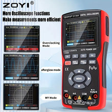 3 in1 handheld oscilloscope multimeter with built-in battery rechargeable dual channel 50MHz