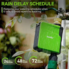 RAINPOINT WiFi Sprinkler Timer, Brass Inlet Smart Hose Timer For Watering, Smart Water Timer For Garden Hose With Hub, APP & Voice Control, Automatic Irrigation System For Lawns And Yard (HTV107B+HWG009WB)