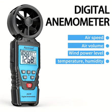 Aicevoos Digital Anemometer Handheld Wind Speed Meter Wind Power Temperature Humidity Measurement Air Volume Tester