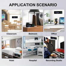 1pc 3-in-1 Decibel Meter Noise Monitor Wall Hanging Sound Level Meter With 11In Large LED Display Noise & Temperature & Humidity Meter Wide Used For Home, Classroom, Studio, Factory