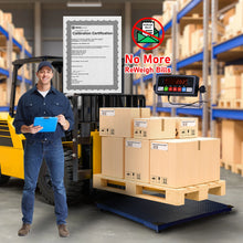 48"x60" (4'x 5') Floor Scale 10,000 x 1 lb Pallet Scale with IN202 Indicator